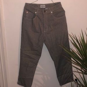 Straight leg dress checkered pants